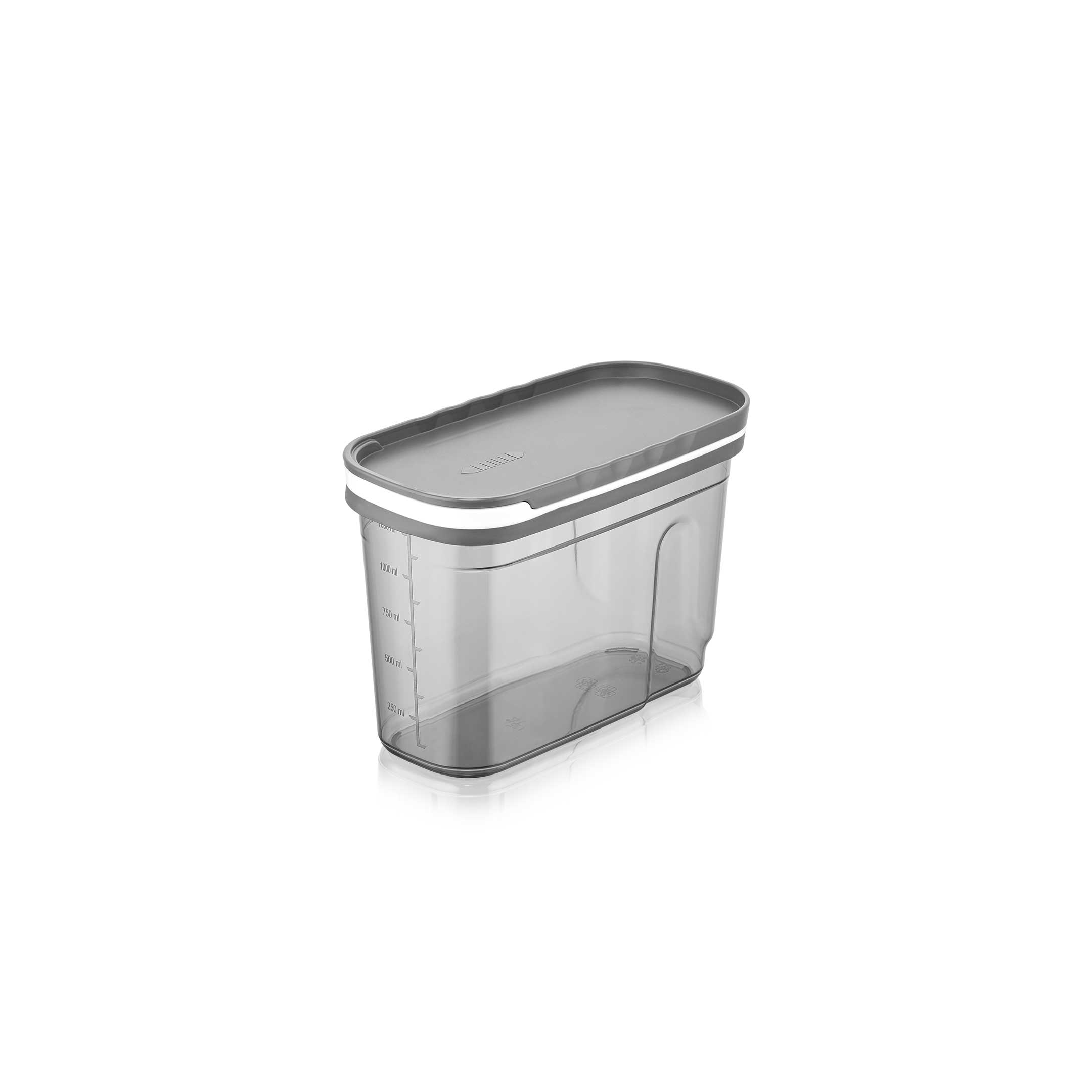 1250ML 1250 ml Poli Sürgülü Erzak Kabı - Görsel 1
