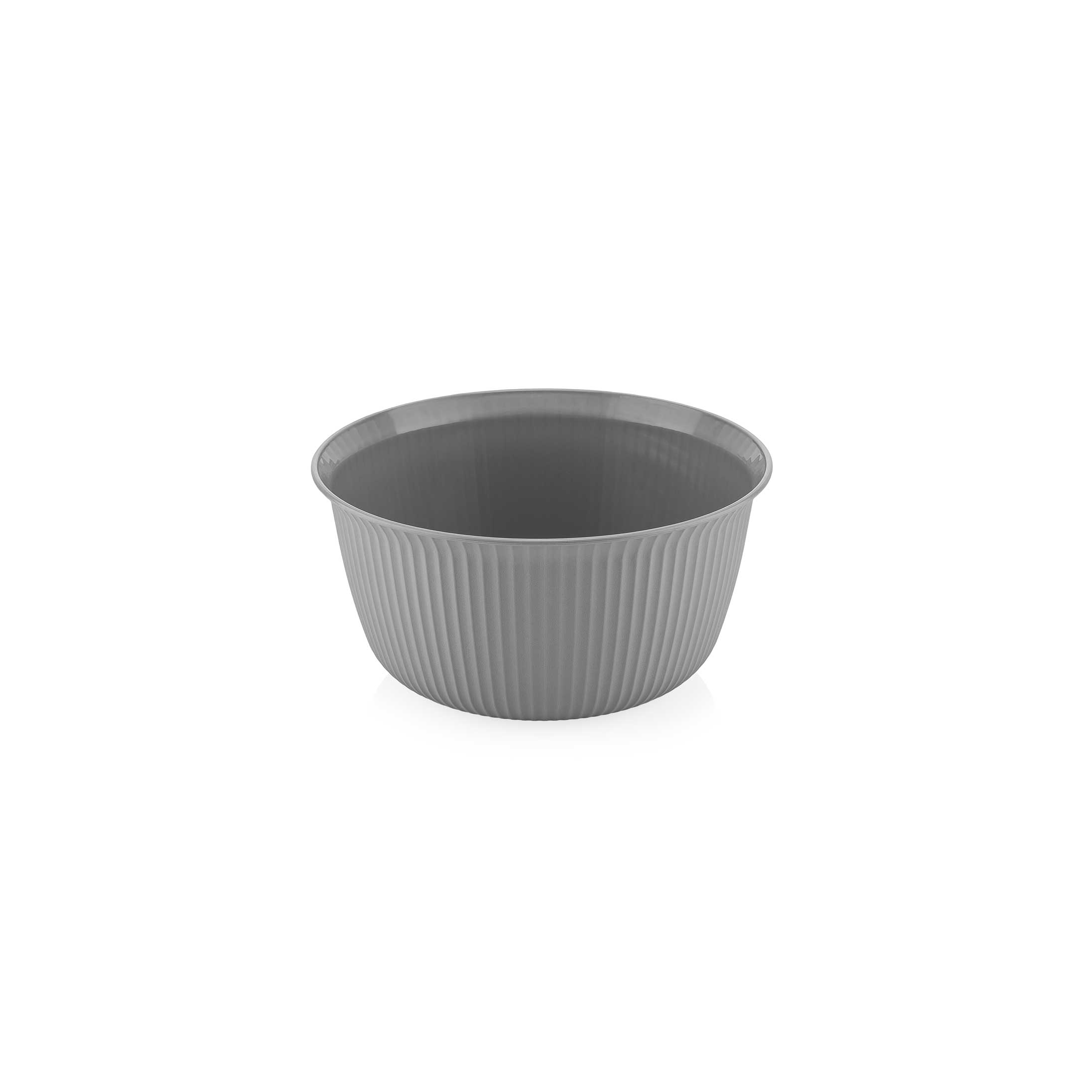 3000-gri 3000 ml Bally Yuvarlak Kase - Görsel 1