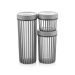 3 PCS Linea Yuvarlak Saklama Kabı Set - Görsel 2